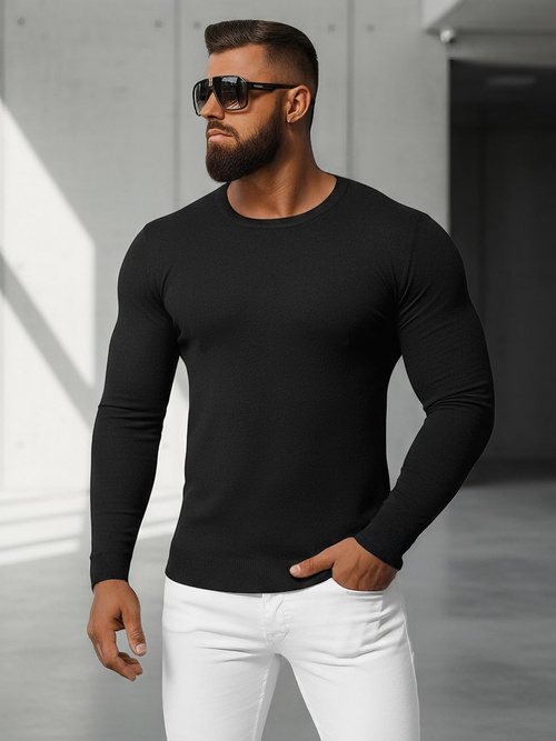 Sweter męski czarny OZONEE NB/MMB602/4Z