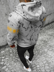 Bluza z kapturem męska rozpinana szara OZONEE JS/B8125