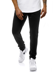 Spodnie dresowe męskie czarne js/xw03