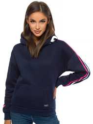 Bluza z kapturem damska granatowa OZONEE JS/B26015