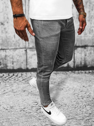 Spodnie jeansowe męskie szare OZONEE E/6551/01