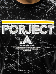 T-Shirt męski czarny OZONEE JS/SS10917