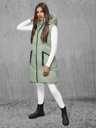 Стьобаний жіночий жилет Яскраво-Зеленi OZONEE JS/M788/236Z