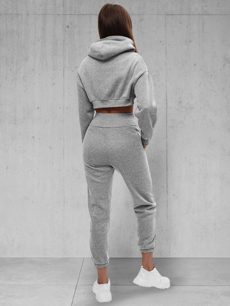 Komplet dresowy dwuczęściowy damski szary OZONEE JS/8C68/2Z