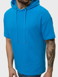Bluza z kapturem męska niebieska OZONEE B/20402009