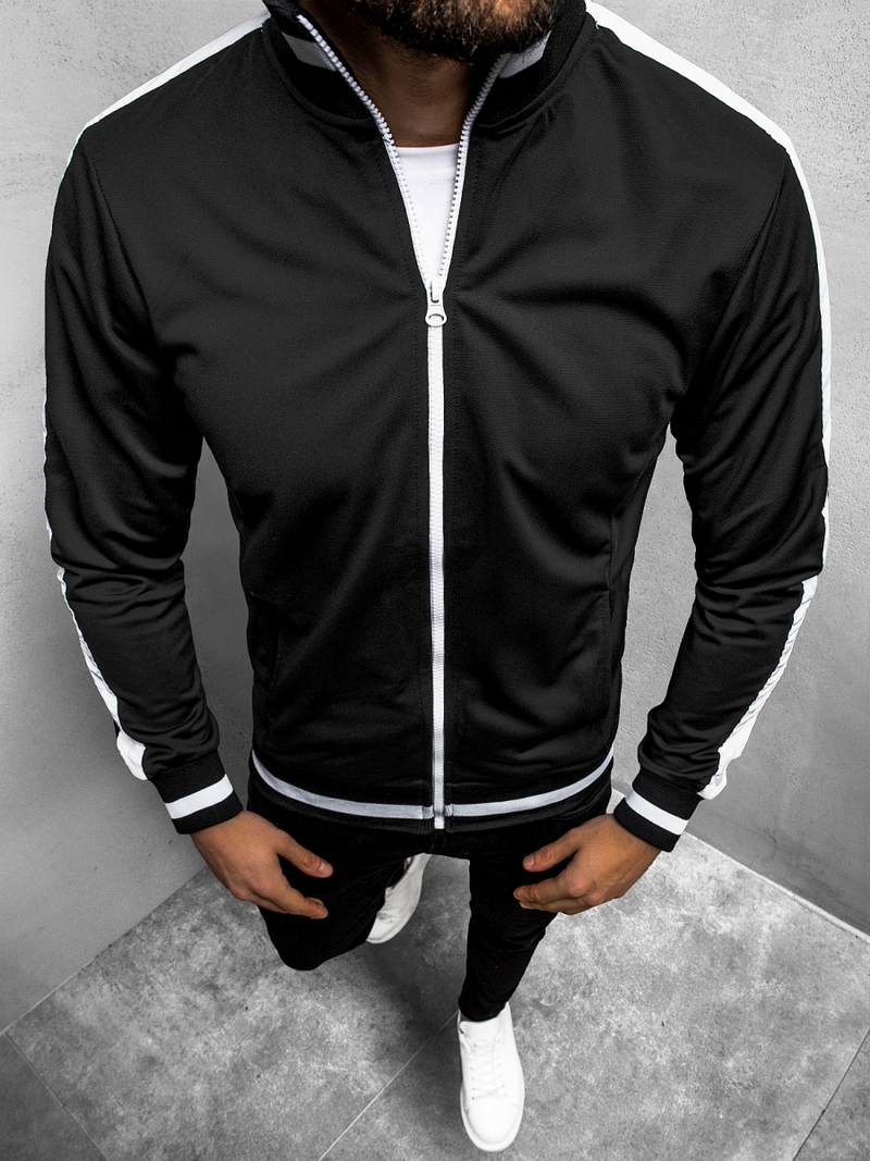 Bluza męska rozpinana czarna OZONEE O/2126Z