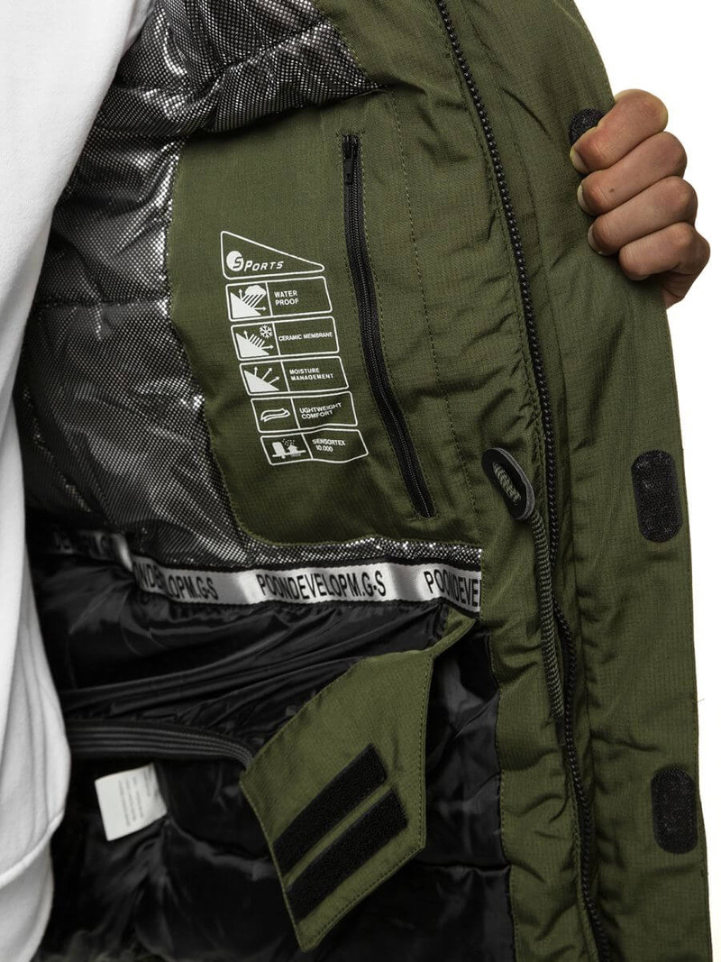 Kurtka zimowa męska khaki OZONEE O/9803