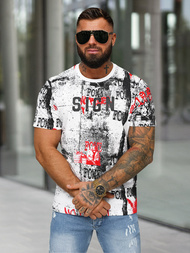 T-shirt męski biały OZONEE O/MPO3468