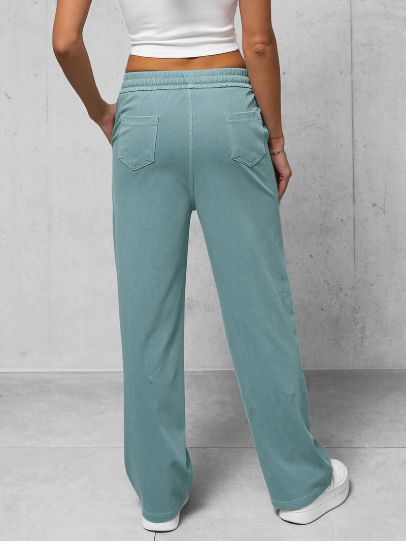 Spodnie jeansowe damskie wide leg niebieskie OZONEE O/330097