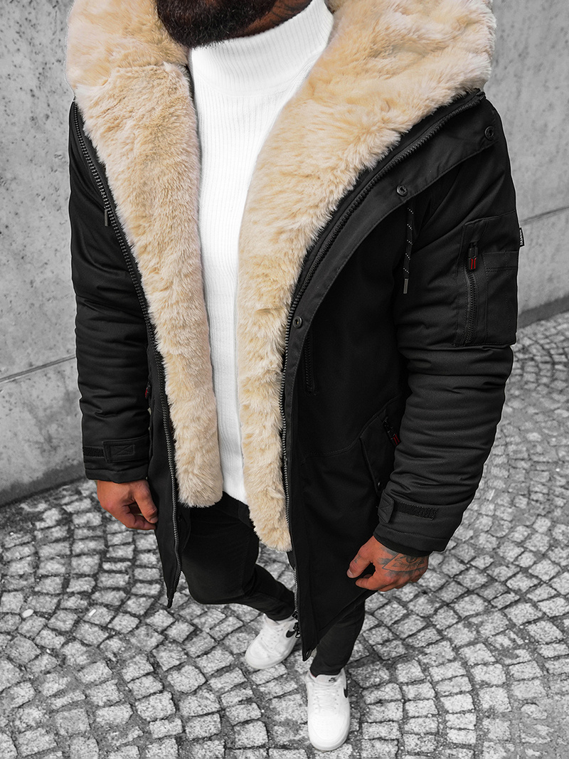 Kurtka zimowa męska czarna OZONEE JS/22M39/392