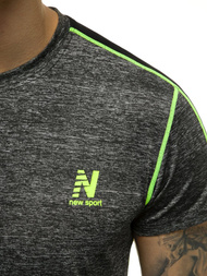 T-Shirt męski grafitowy OZONEE JS/KS2103