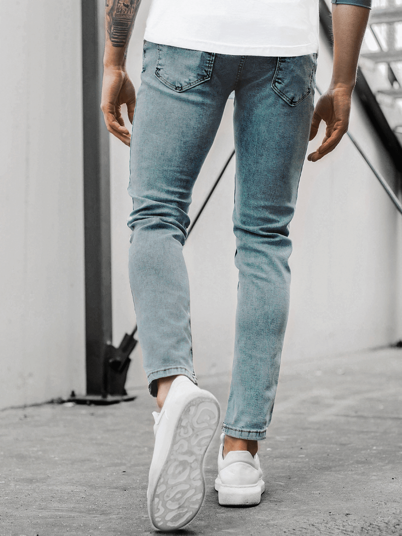 Spodnie jeansowe męskie jasno-niebieskie OZONEE O/4498/02