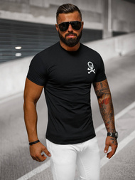 T-shirt męski slim fit czarny OZONEE NB/MT3066