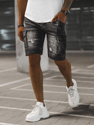 Чоловічі джинсові шорти чорні OZONEE NB/MP0039NZ