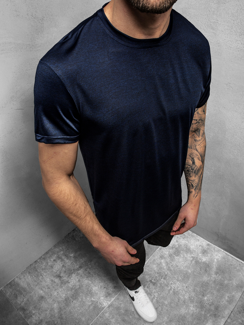 T-Shirt męski ciemno-granatowy OZONEE JS/S01Z