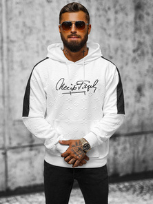 Толстовка чоловіча біла OZONEE JS/3B572