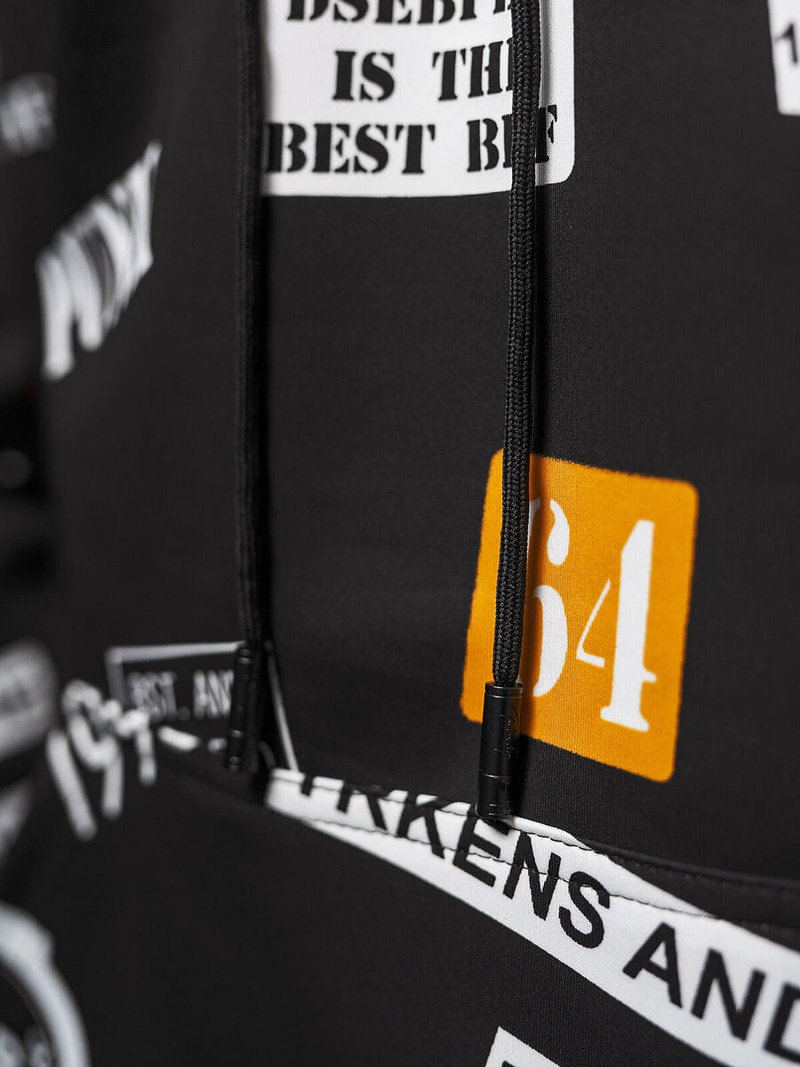 Толстовка чоловіча чорна OZONEE JS/8B1250/3