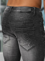 Spodnie jeansowe męskie slim fit czarne OZONEE NB/MP0070NZ