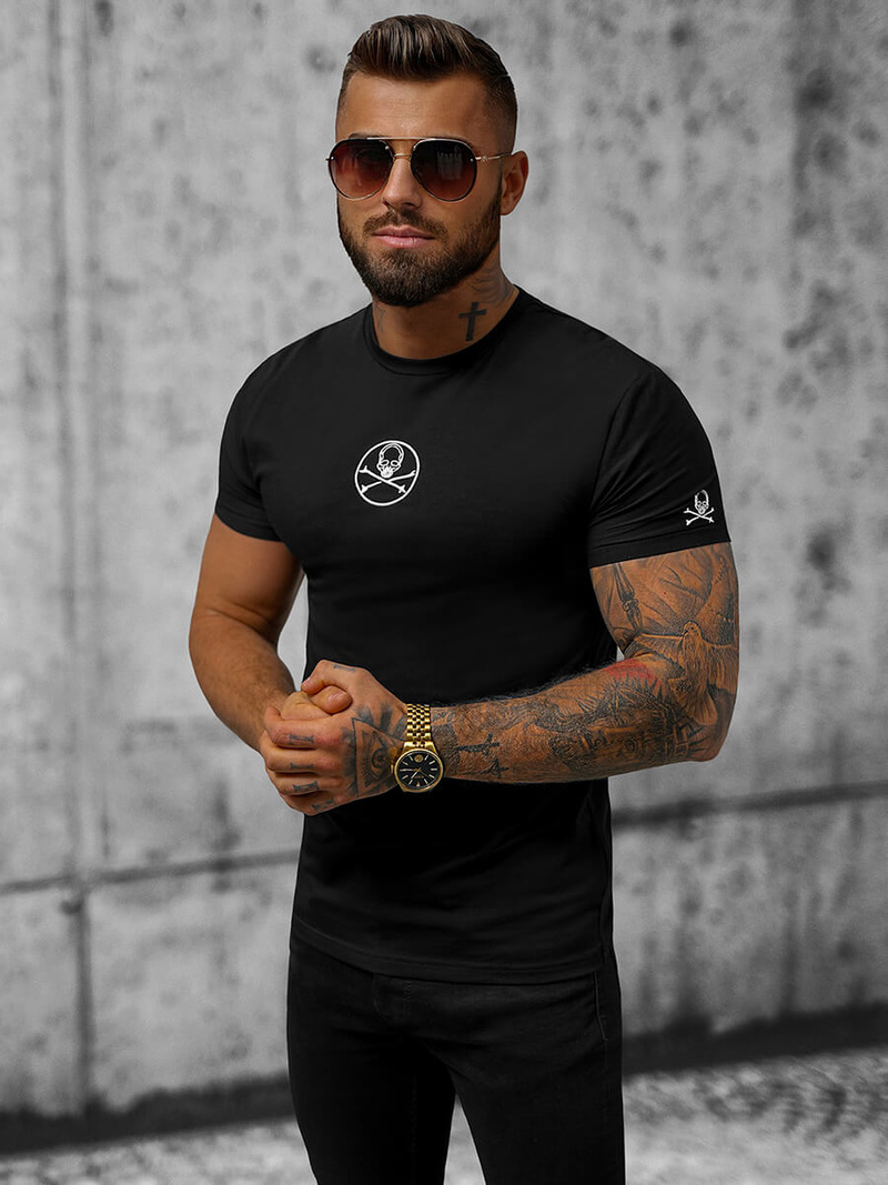 Футболка чоловіча Чорна OZONEE NB/MT3040