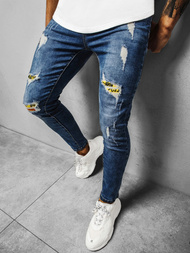 Spodnie jeansowe męskie niebieskie OZONEE DR/TF100Z