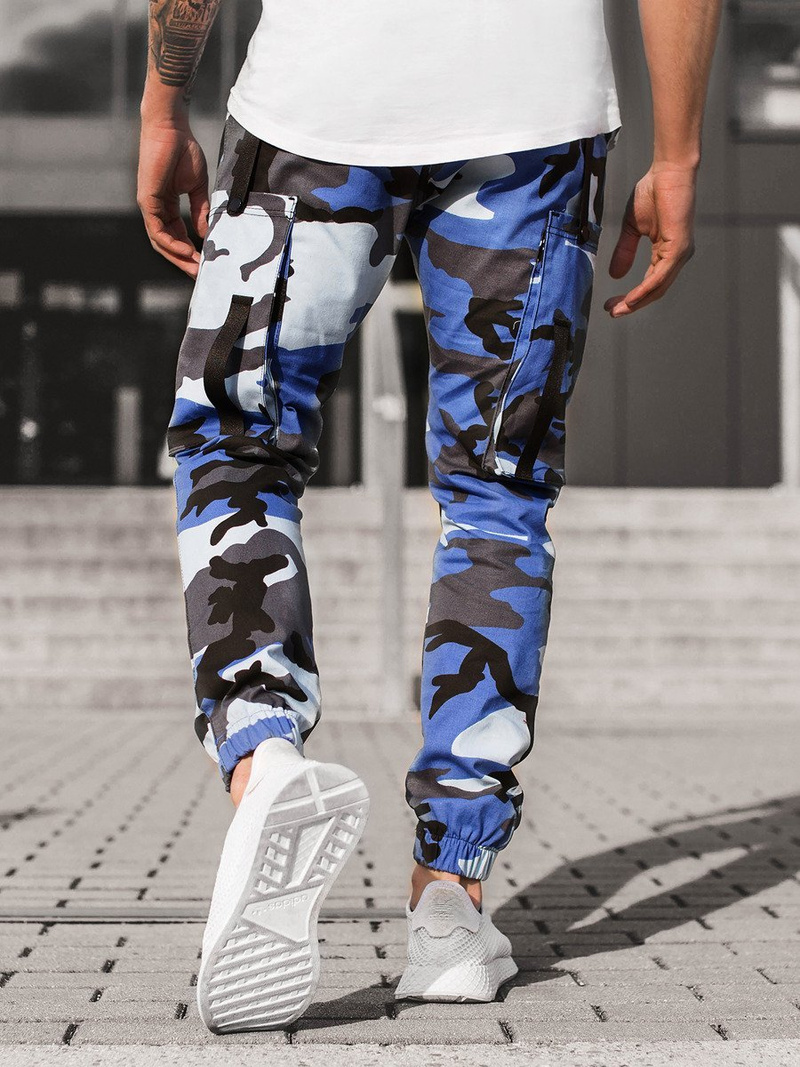 Штани чоловічі джоггери синьо-чорні OZONEE O/11102