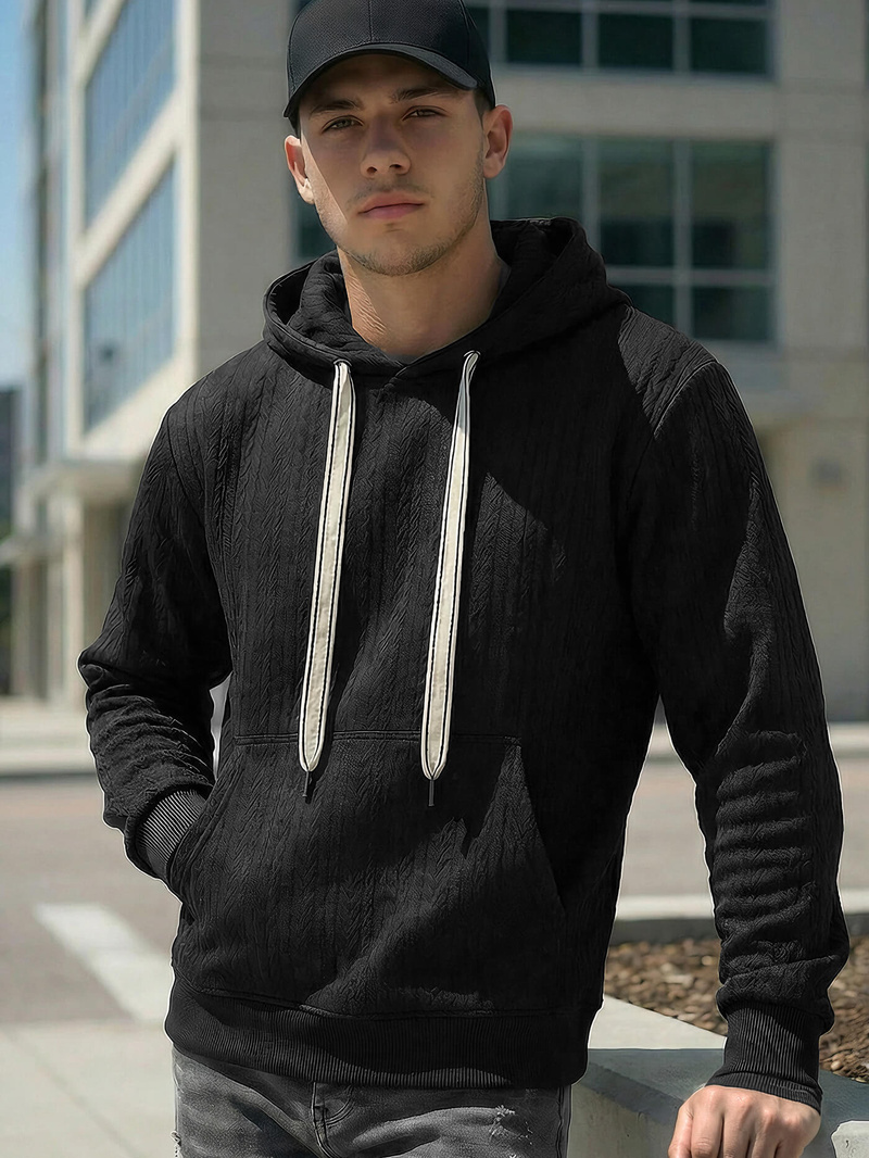 Чоловічий світшот чорний OZONEE O/3C577