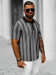 Футболка Поло Чоловіча Чорна OZONEE O/3C360