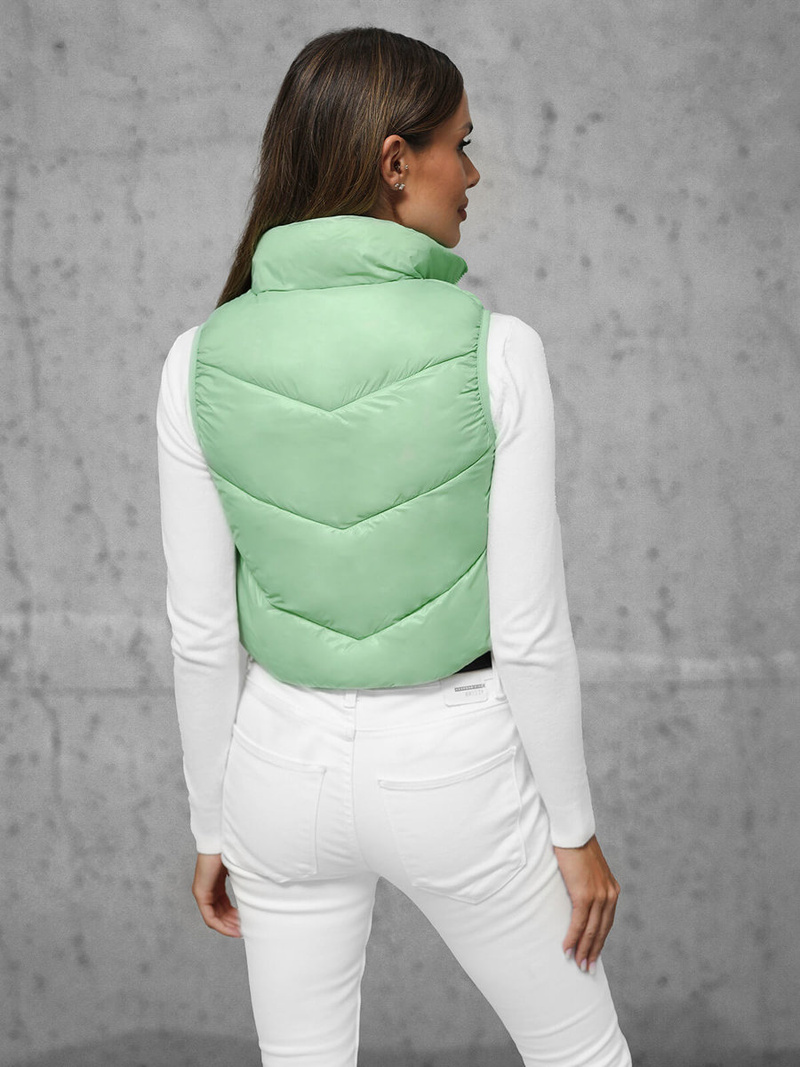 Стьобаний жіночий жилет м'ятна OZONEE O/H908Z