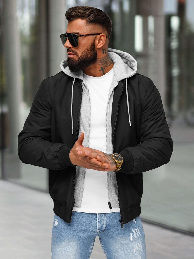 Куртка чоловіча чорна OZONEE JS/84M3031/392