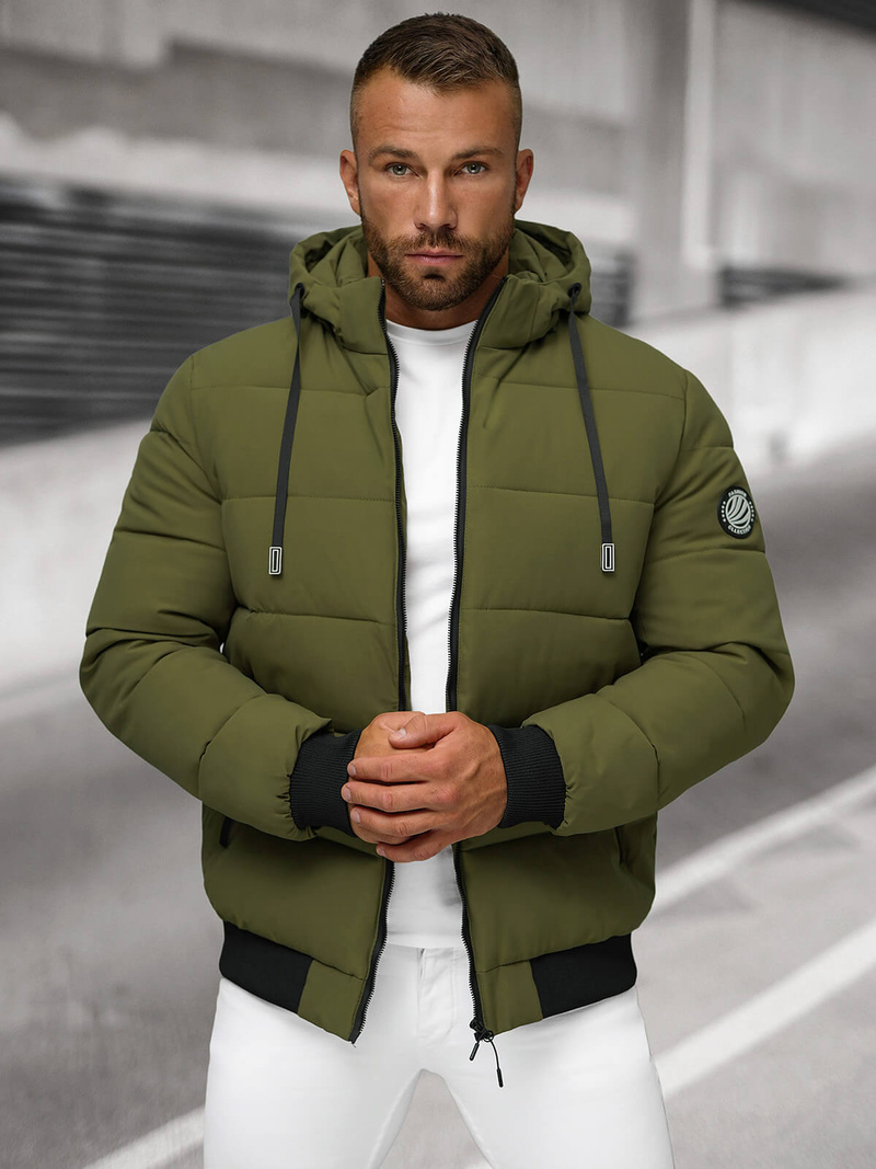 Kurtka zimowa męska jasna-khaki OZONEE JS/31M5023/62