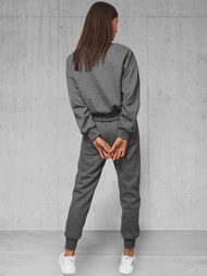 Komplet dresowy oversize dwuczęściowy damski grafitowy OZONEE JS/8C71/5