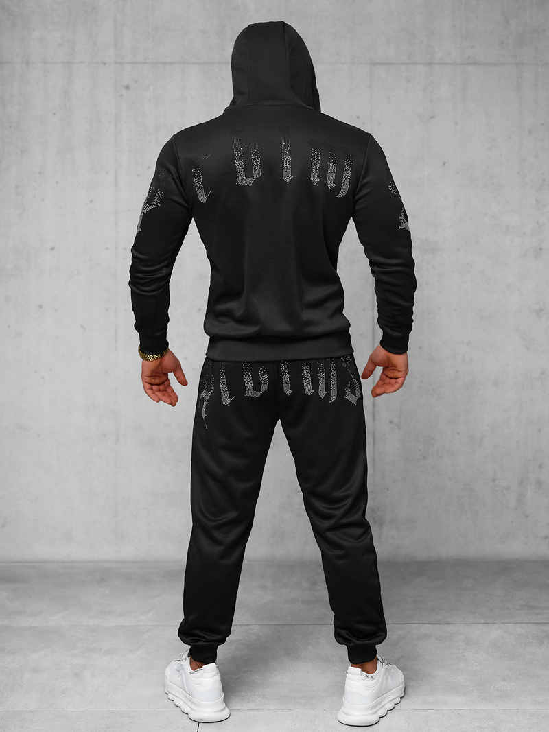 Komplet dresowy męski czarny OZONEE O/FF3781AB