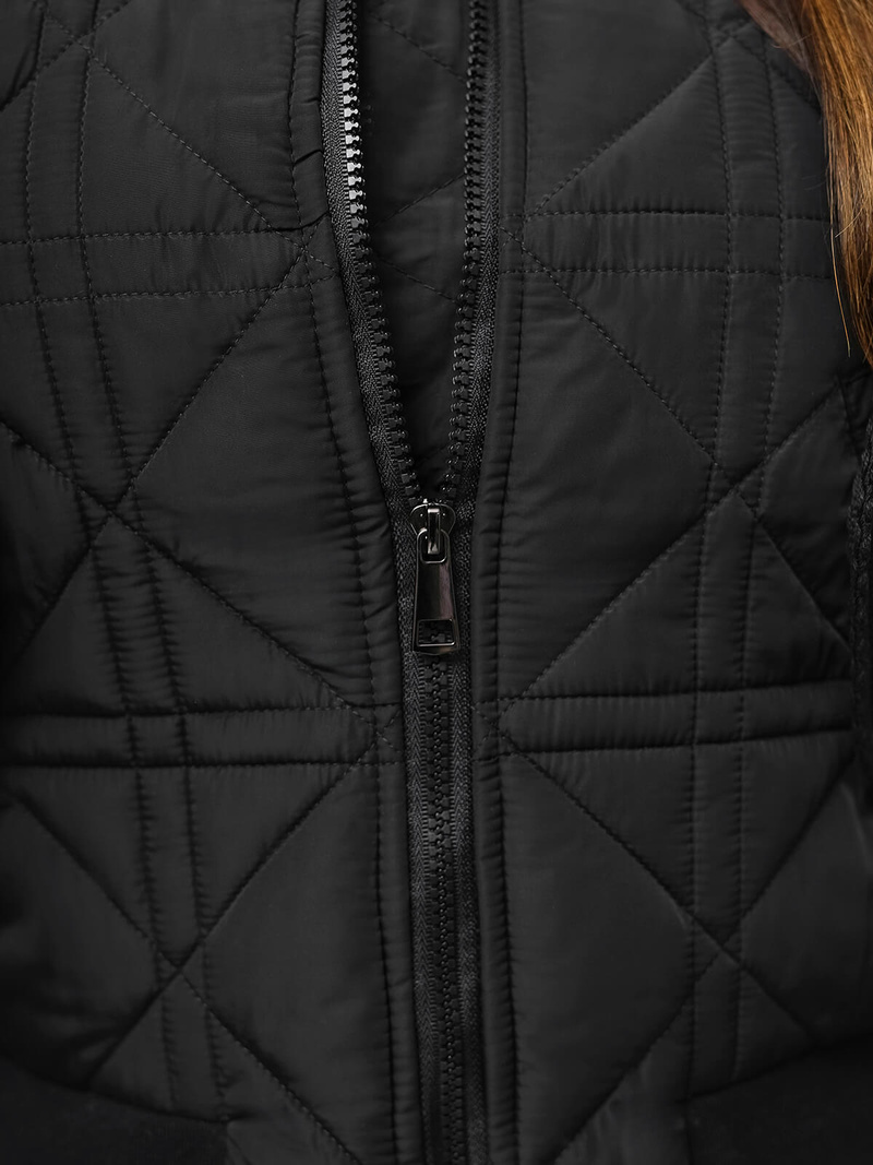 Kurtka damska bomberka czarna OZONEE JS/16M9227/392