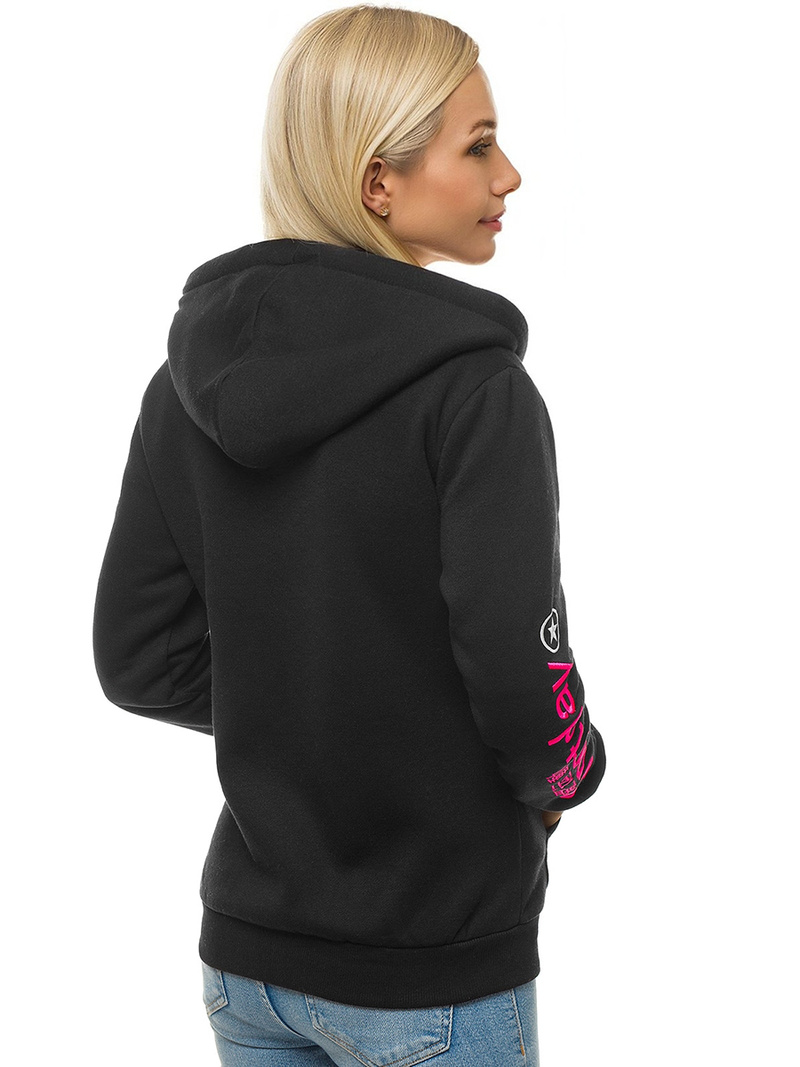 Bluza rozpinana damska czarna OZONEE JS/KSW3019