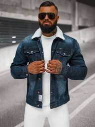 Чоловіча джинсова куртка tемно-cиня OZONEE NB/MJ516BSZ