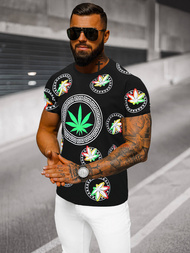 T-shirt męski czarny OZONEE O/T135/3