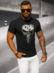 T-shirt męski slim fit czarny OZONEE NB/MT3045
