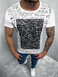 T-Shirt męski biały OZONEE O/1173Z