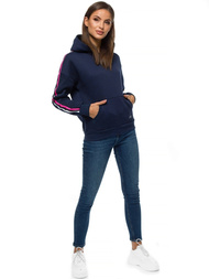 Bluza z kapturem damska granatowa OZONEE JS/B26015