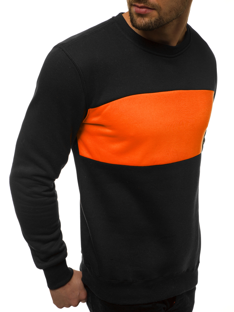 Bluza męska czarno-pomarańczowa OZONEE JS/2010