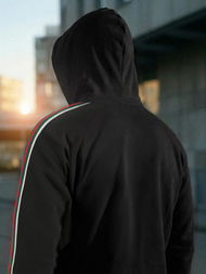 Bluza z kapturem męska czarna OZONEE JS/8B1731/3