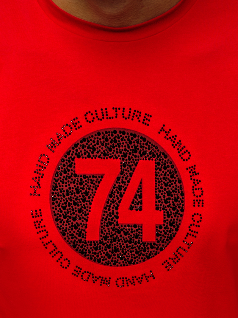 T-Shirt męski czerwony OZONEE NB/3003