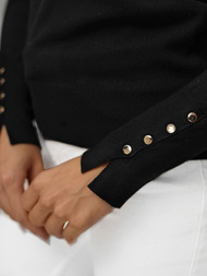 Sweter damski czarny OZONEE JS/8004/9