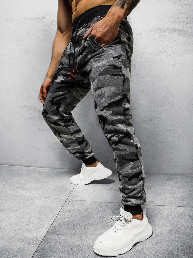 Spodnie dresowe męskie grafitowe OZONEE JS/KZ15