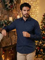 Koszula męska elegancka granatowa OZONEE V/V181Z