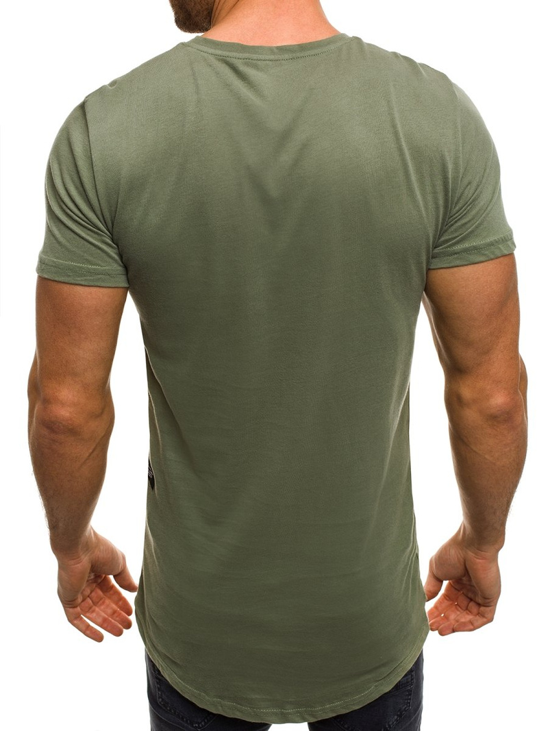 T-Shirt męski zielony OZONEE O/1115