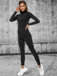 Bluza damska rozpinana czarna OZONEE JS/HD150/1