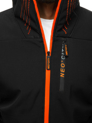 Kurtka softshell męska czarna OZONEE JS/KS2185