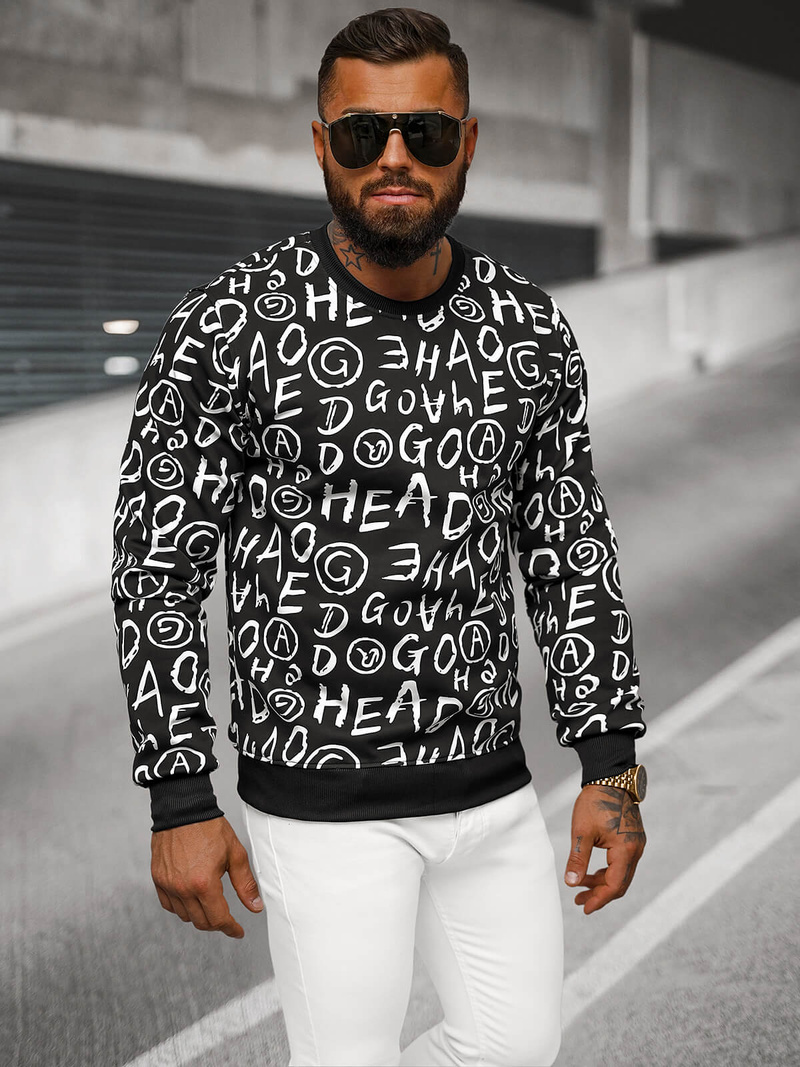 Bluza męska czarna OZONEE JS/8B1221/3