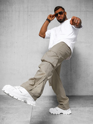 Spodnie męskie cargo wide leg szare OZONEE O/G3016Z